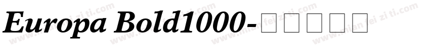 Europa Bold1000字体转换